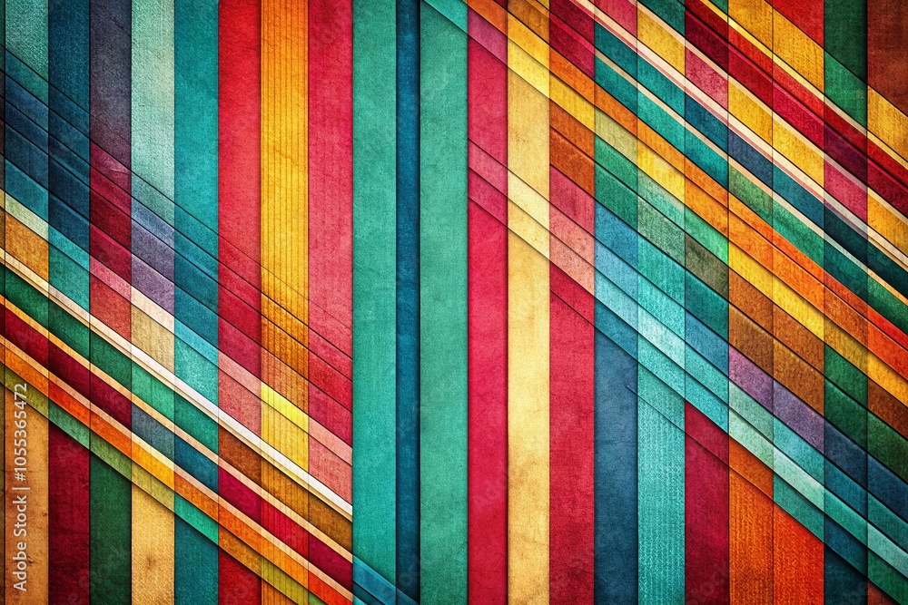 Poster abstract textured striped background with geometric lines in vibrant colors for modern design projec