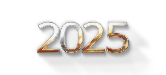 2025 golden new year symbol 3d-illustration