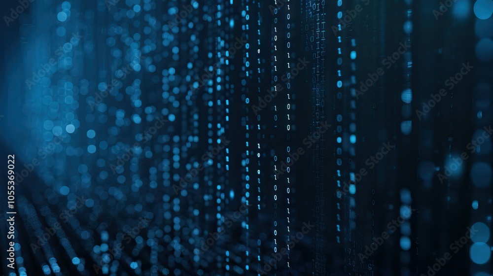 Poster binary code background