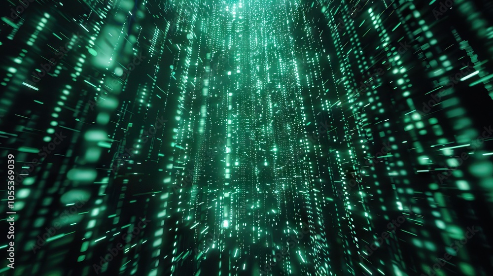 Poster binary code background
