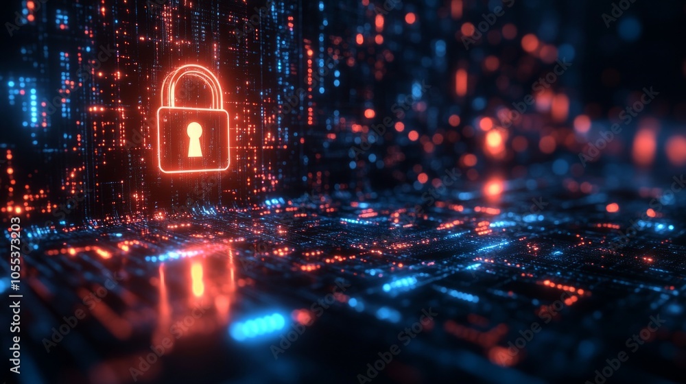 Poster image representing cybersecurity.