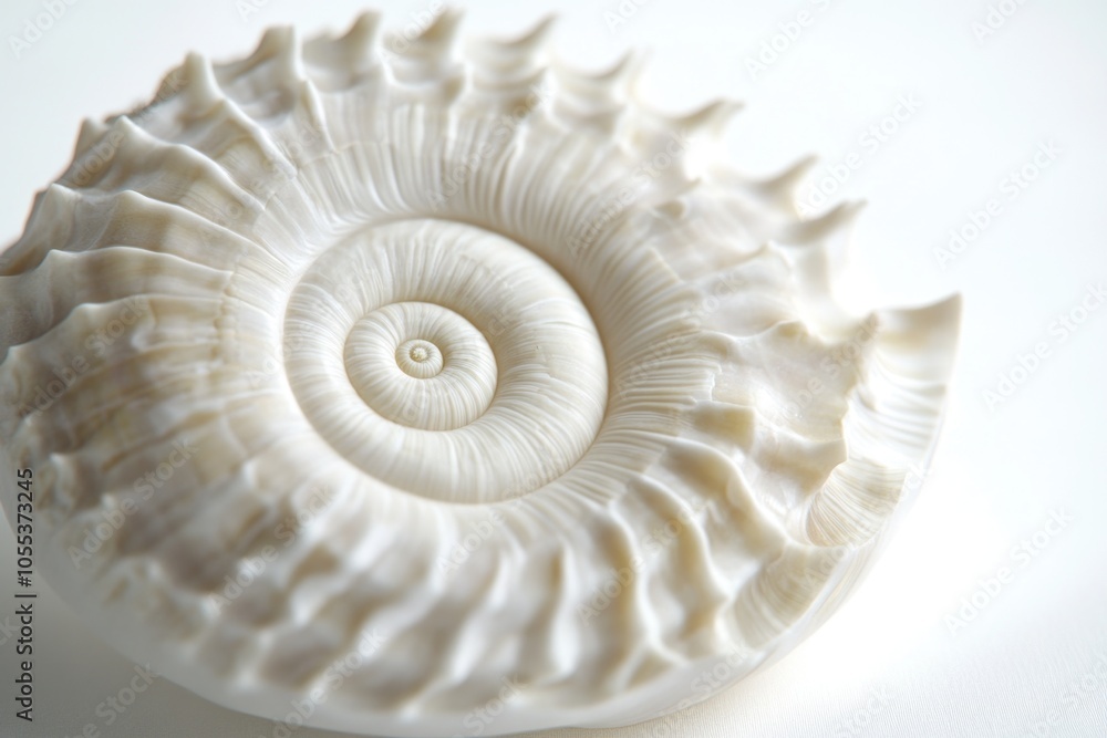 Poster a high-angle view of a single shell placed on a table