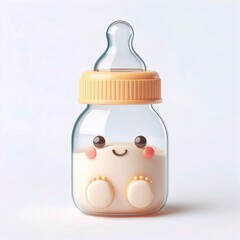 baby bottle isolated on white