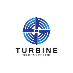 Modern Turbine logo design Logo for aviation, company, brand, industry, Wind energy power. With a modern concept.