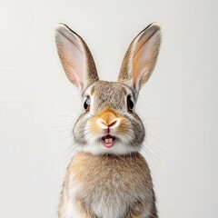 Obraz premium Surprised Rabbit with Big Ears.