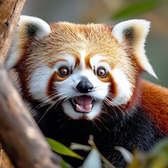 Fototapeta premium Red Panda Close Up Portrait.