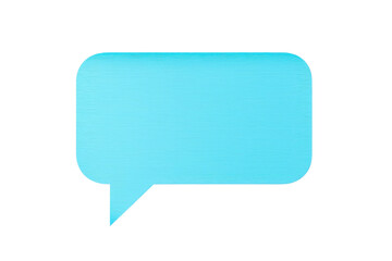 Fototapeta premium Blue chat bubble icon isolated on transparent background, symbolizing communication, messages, and digital conversation in a simple graphic design.