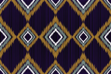 Ethnic seamless geometric ikat pattern, native pattern