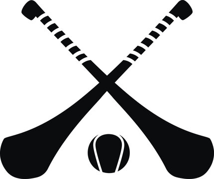Crossed Hurling Sticks and Ball Icon