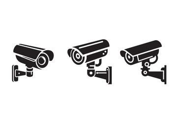 CCTV Camera Silhouette Illustration