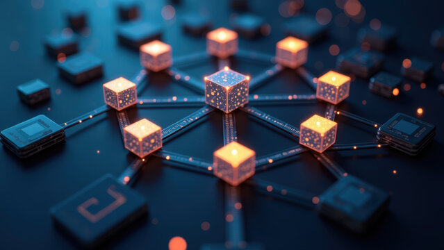 Computer network, technology concept