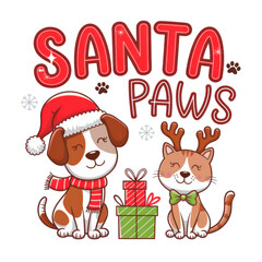 Cute Santa Paws png

