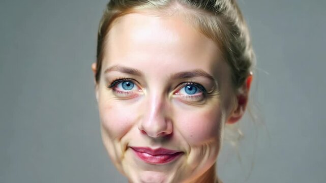 Woman Aging Backwards: Transition From Older to Younger