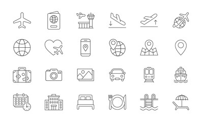 travel icon vacation trip tour 
holiday destination map vector transportation flight arrival guide journey tourist symbol hotel check in airport landmark tourist attractions road trip gps location fly