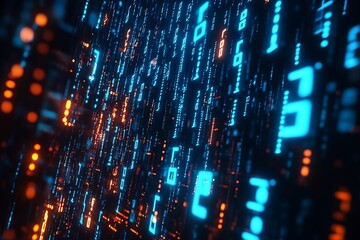 Obraz premium Digital Matrix Code