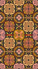 Vector seamless texture with abstract flowers. Endless background. Ethnic seamless pattern. Vector backdrop. Bright pattern. Summer template. Use for wallpaper,pattern fills, web page background