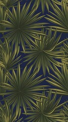 Obraz premium Seamless tropical pattern with palm leaves for fabric design and other uses.