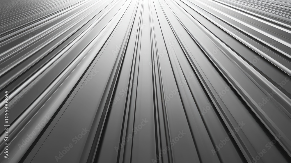 Aufkleber metallic surface with linear texture and depth perspective