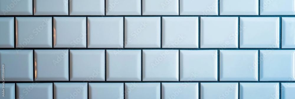 Poster tiled cube pattern with blue background