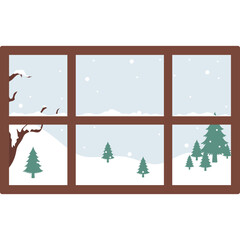Window with Snowscape View
