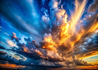 Captivating Double Exposure of Clouds and Sky in Windy Weather for Stunning Visuals