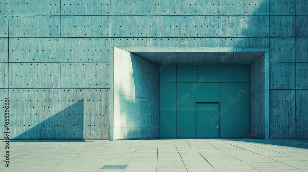 Poster modern concrete architecture with minimalist design
