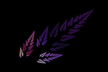 Computer generated fractal pattern and shape