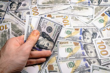 Banknote US currency American dollars as a symbol of prosperity and success in business and affairs