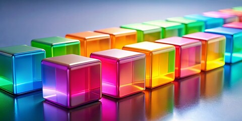 Obraz premium Colorful Cubes Arrangement for Creative Design and Inspiration