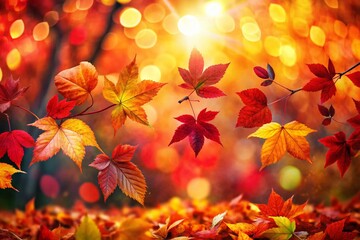 Colorful Leaves in Bokeh Effect for Nature Photography Enthusiasts