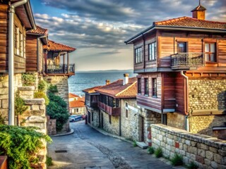 Conceptual Photography of the Historic Old Town of Nesebar, Bulgaria: Ancient Streets and Scenic Views