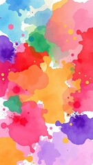 Vibrant and colorful abstract watercolor background with artistic splashes and blots, artistic, pattern, brush