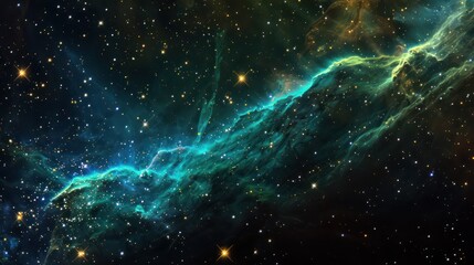 Fototapeta premium Cosmic Nebula: A Symphony of Stars and Gas