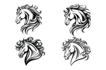 Obraz premium horse head tattoo