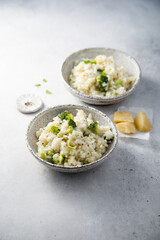 Broccoli risotto with parmesan cheese