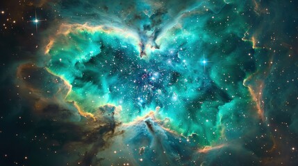 Obraz premium The Cosmic Butterfly: A Star-Studded Nebula