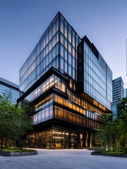 Modern Sustainable Commercial Building Crafted with Eco-Friendly Materials for a Greener Future