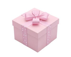 pink gift box with ribbon and bow, perfect for celebrations and special occasions