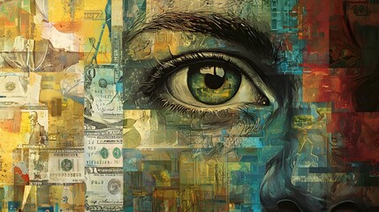 Fototapeta premium Eye of the Storm. Illustration background for presentation 