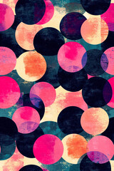 Vertical Pattern art illustration design. Grunge watercolor style. Artistic retro fabric print decoration.