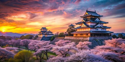 Edo Castle Ninja Mission - Panoramic View of Historic Japanese Architecture and Stealthy Action Scenarios