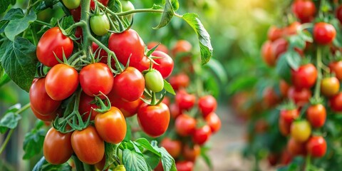A lush tomato plant with multiple stems and vines, outdoor living, gardening, tomato plant, botanicals