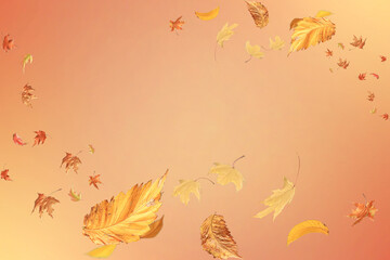 falling autumn leaves background abstract seasonal backdrop october