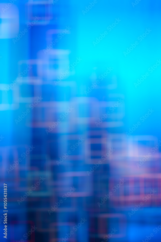 Poster blurred abstract / blue violet gradient background square bokeh, beautiful technological modern back