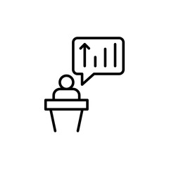 Mentoring outline icons, minimalist vector illustration ,simple transparent graphic element .Isolated on white background