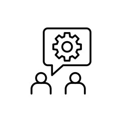 Mentoring outline icons, minimalist vector illustration ,simple transparent graphic element .Isolated on white background