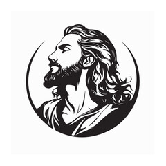 Jesus Character Illustration Vector image isolated on white background.