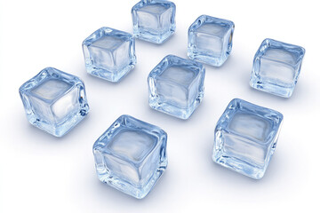 Obraz premium A close up of a row of ice cubes