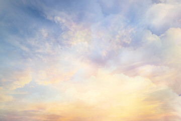 Obraz premium watercolor gradient pastel background clouds abstract, wallpaper heaven