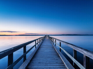 Obraz premium sunrise at the pier